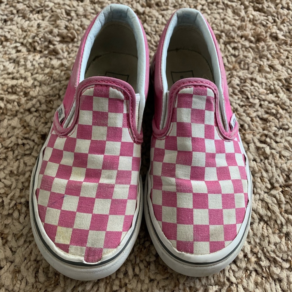Girls pink and white Vans
